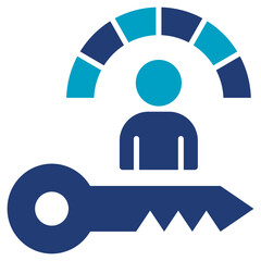 KPI Flat Blue Icon