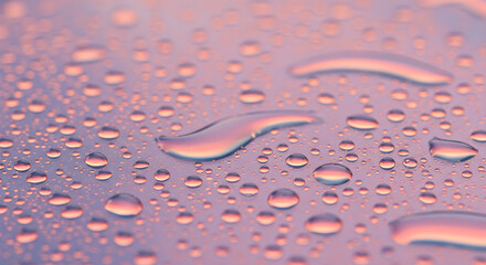 Abstract water droplets create calming texture for spa backgrounds or cosmetic promotions
