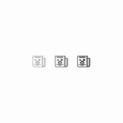 house document file icon sign vector