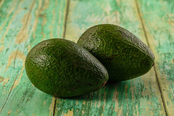Raw ripe green juicy avocado