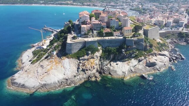 Aerial View of Calvi Fortress, France
