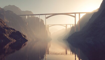 Obraz premium Bridges to Tomorrow A Futuristic Vision
