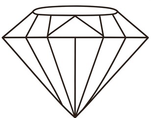 Diamond outline, simple graphic