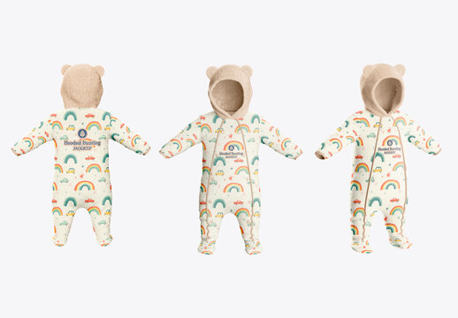Hooded Baby Bunting Mockup