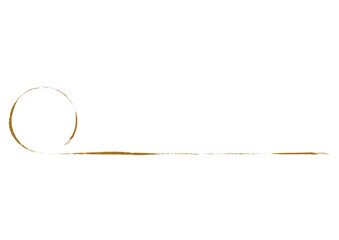 ベージュの丸と線のシンプルな装飾ライン