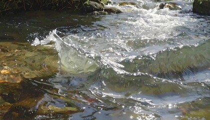 Clear stream's wave