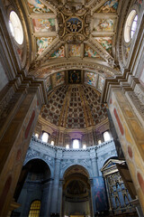 Interior of the historic Santa Maria della Passione church in Milan, Italy