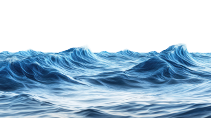 majestic ocean wave a blue symphony of natures power isolated on white or transparent background