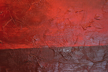 Textured Crimson Canvas: An evocative close-up of a textured, fiery abstract canvas, revealing layers of rich crimson and charcoal tones, reflecting raw emotions. 