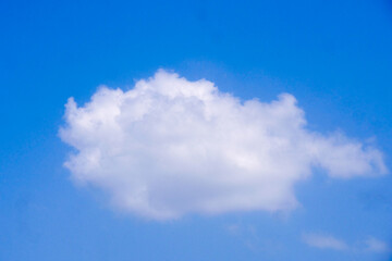 Cloud Nine: Capture the airy serenity of a fluffy cloud suspended against the vibrant blue canvas of the sky, a visual embodiment of lightness and optimism. 
