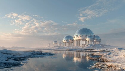 Obraz premium Crystalline Sanctuaries of Xylos