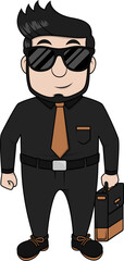 Business Man Vector Illustration Design Concept for Advertising 