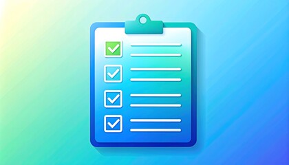 Clipboard with checklist