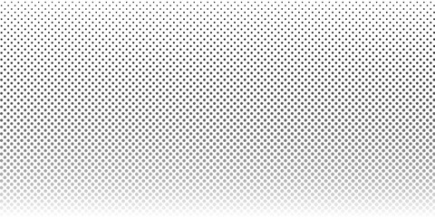 Dotted halftone gradient texture. Fading polka dot background. Repeated dots gradation pattern background. Black vanishing comic pop art overlay backdrop. Halftone raster effect wallpaper. Vector