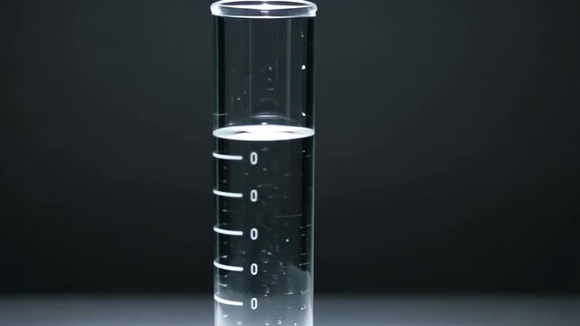 Clear Liquid in Graduated Cylinder, Scientific Measurement