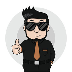 Busiess Man for Media Advertising Vector Illustration Design