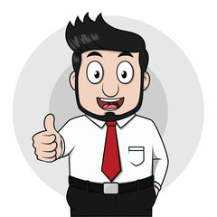 Busiess Man for Media Advertising Vector Illustration Design