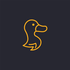 Hand-Drawn Duck Head Icon for Food Menus and Kitchens