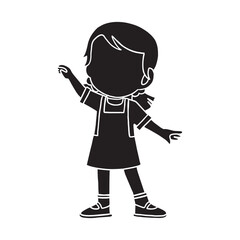 cartoon silhouette of child 2...