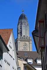 Altstadt Z&uuml;rich mit Turm vom Grossm&uuml;nster, Schweiz