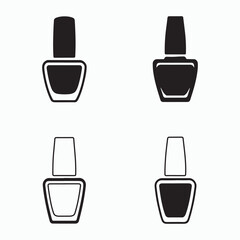 Obraz premium Elegant Nail Polish Solid Icons Pack Artwork