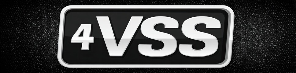Black and white rectangular logo with the text "4VSS" in a bold, stylized font