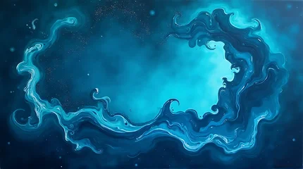 Handdoek met foto Kristal Abstract Ocean Wave of Turquoise Hues Creates Dreamy Portal to Another World  © BagusMuktii