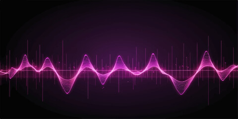Fototapeta premium Medical graphic of an abstract digital heartbeat wave on a monitor, representing cardiology and health