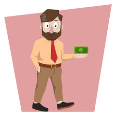 Business Man vector illustration design concept for advertising 