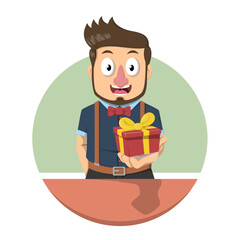 Business Man vector illustration design concept for advertising 