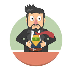 Business Man vector illustration design concept for advertising 
