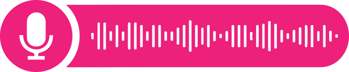 Obraz premium Voice Message Bubble Icon , Voice Note Icon 