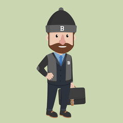 Business Man vector illustration design concept for advertising 