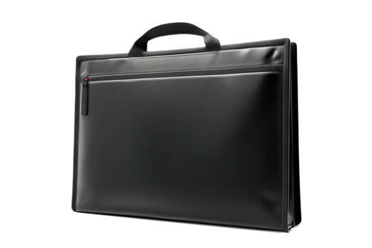 Protective fireproof bag for important papers, sleek design with no branding, isolated on transparent background.
