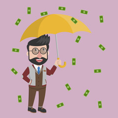Business Man vector illustration design concept for advertising 