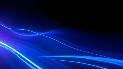 Vibrant blue and purple light trails swirling in a dark space, creating a futuristic and abstract atmosphere.