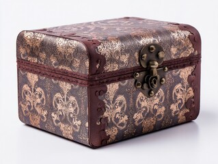 Decorative antique box with intricate design suitable for storage or display in any setting