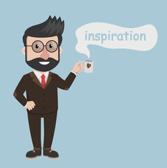 Business Man vector illustration design concept for advertising 