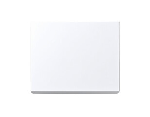 Top-Down View of White Box, Minimalist Layout, isolated on Transparent Background