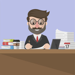 Business Man vector illustration design concept for advertising 