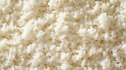 Close-up of cooked rice, texture, grains