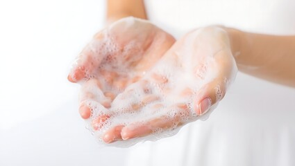 Fototapeta premium young woman washing hands