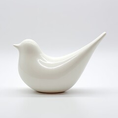 White Ceramic Bird Figurine