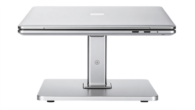 A laptop stand with adjustable height