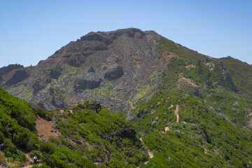 Hiking in the dramatic Mountains of Madeira, Portugal, Europe