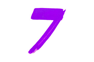 Purple watercolor background. Artistic hand paint. Isolated on transparent background.
