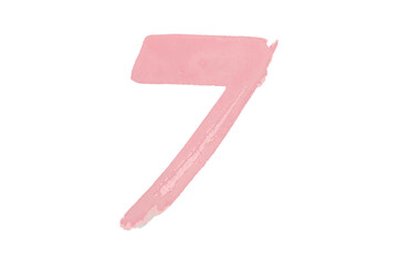 Pink watercolor background. Artistic hand paint. Isolated on transparent background.
