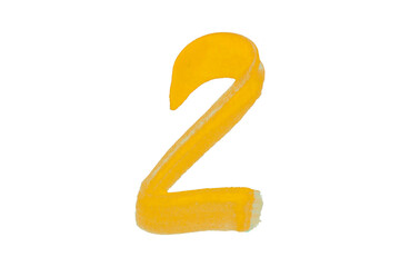 Yellow watercolor background. Artistic hand paint. Isolated on transparent background.
