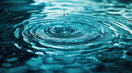 water drop on blue background
