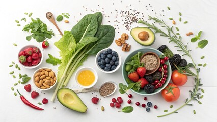 Explore the benefits of vegan nutrition and detoxification through a colorful arrangement of fresh, healthy ingredients at a wellness setting